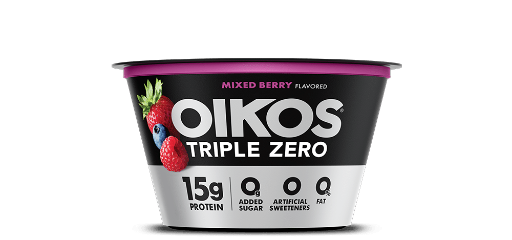 Mixed Berry Oikos Triple Zero High Protein Nonfat Greek Yogurt