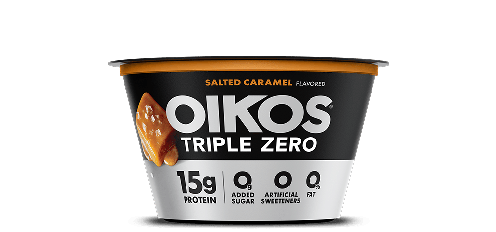 Salted Caramel Oikos Triple Zero High Protein Nonfat Greek Yogurt