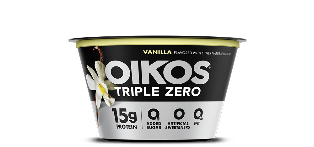 Vanilla Oikos Triple Zero High Protein Nonfat Greek Yogurt